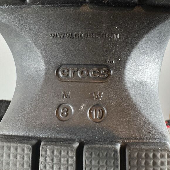 Crocs Unisex-Adult Stomp Lined Clog Black US Men's 8 Women's 10 Fuzzy Platform - Picture 8 of 8